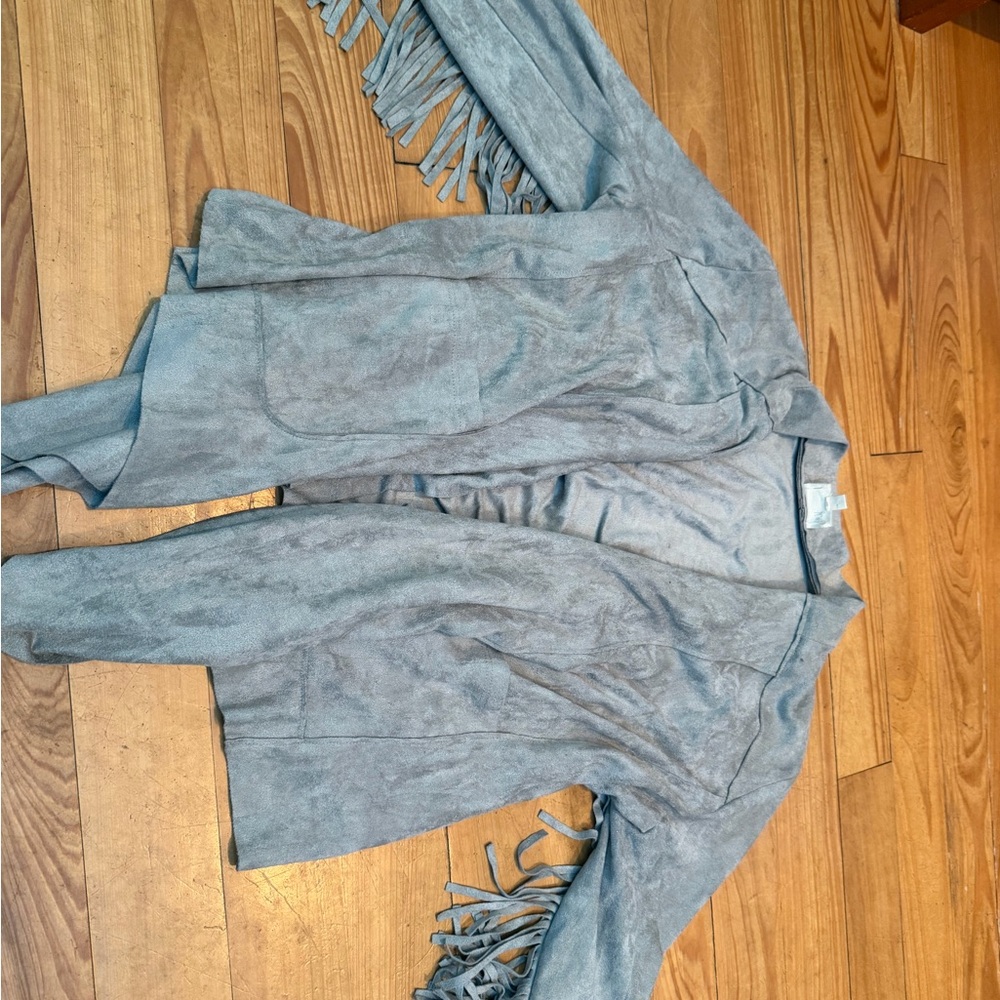 Oh Gray Fringe Women's Blazer